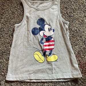 Disney Mickey Mouse Gray Tank Top with Red and Yellow Accents